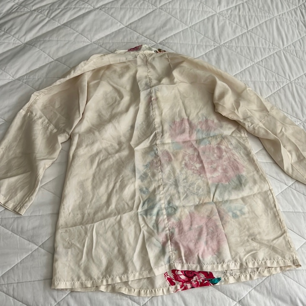 Johnny Was Silk Tunic floral cream small - Picture 5 of 16